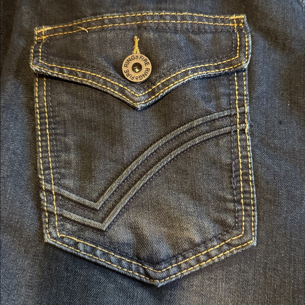 Ring Of Fire Men’s Dark Boot Cut Jeans 32X32 Brand New Never Worn - Picture 12 of 13